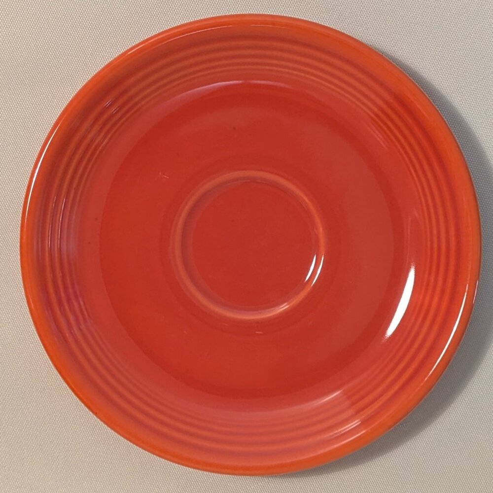 Vintage Fiesta Red Saucer, Homer Laughlin 1936-1959